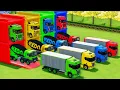 Download Lagu Garage with Colors - ALL MIXER TRUCK WITH DOUBLE FLATBED TRAILER TRUCK, MERCEDES, IVECO, SCANIA