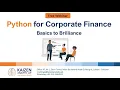 Free Webinar - Python for Corporate Finance