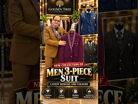 MEN'S PREMIUM 3-PIECE SUIT – NEW COLLECTION ARRIVED! 🔥