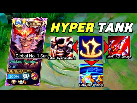 Download MP3 REVAMPED SUN HYPERCARRY TANK BUILD IS WOW!😱 | SUN BEST BUILD AND EMBLEM 2024 | MLBB