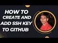 How to create and add SSH key to GitHub Git SSH Setup Generate new SSH key