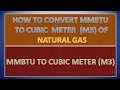 HOW TO CONVERT MMBTU TO CUBIC METER