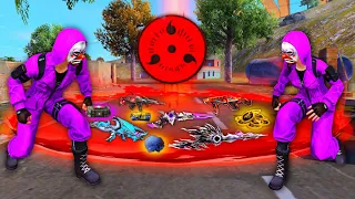 RETO: SOLO PODEMOS USAR LAS ARMAS DEL AIRDROP SHARINGAN 😰 FREE FIRE
