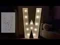 EUFONY 4FT Marquee Light Up Letter W Assembly Tutorial Mosaic Letter W for Party Decorations