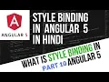 Angular 5 Tutorial in Hindi Style Binding in Angular 5 in Hindi