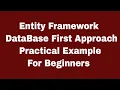 C Entity Framework 6 DataBase First With Practical Example For Beginners