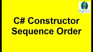C Constructor Execution order Parent Child C Interview Questions Csharp Interview Question