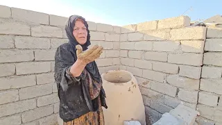 ريف العراق الطبيعة بستان تنور طين 