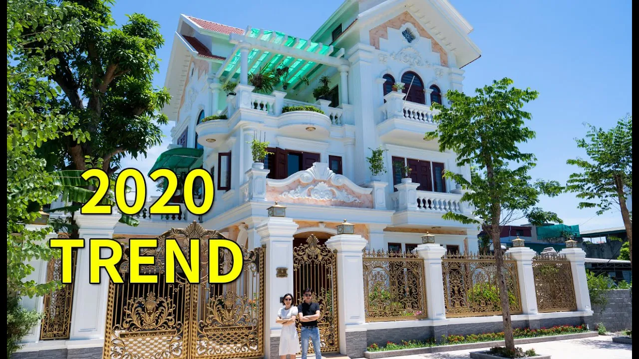 Thiết kế biệt thự 3 tầng tân cổ điển đẹp tinh tế KĐT Nam Châu Giang