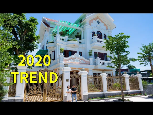 Thiết kế biệt thự 3 tầng tân cổ điển đẹp tinh tế KĐT Nam Châu Giang