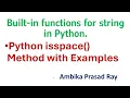 Python isspace String isspace Built-in functions in Python CBSE isspace with examples
