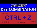 javascript key combination
