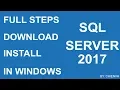 Full steps Setup SQL 2017 Express in Windows 10