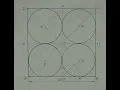How to draw four equal circles inside a square touching two sides and two other circles - TD
