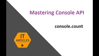 console count and console countReset IT Articles