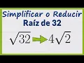 Simplify the square root of 32