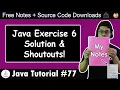 Exercise 5 Solution Shoutouts