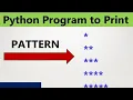 PRINT PATTERN USING for LOOP CLASS 11 PROGRAMS ALL PROGRAMS OF CLASS 11 PYTHON