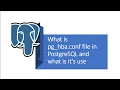 Part 9 - PostgreSQL What is pg