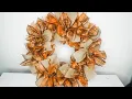 DIY Fall Plaid and Burlap Ribbon Wreath Quick and Easy