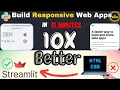 Build a Website in only 12 minutes using Python Streamlit