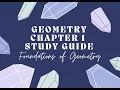 Geometry Chapter 1 Study Guide - Foundations of Geometry