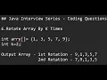 Rotate an Array K Times in Java Step-by-Step Explanation Code CodeVerse999
