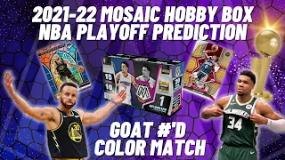 NBA CHAMPION CROWNED 2021-22 Mosaic Basketball Hobby Box - BEAUTIFUL GOAT COLOR MATCH