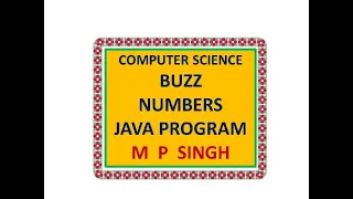 Buzz Numbers Java Programming Lesson 38