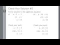 Solving Algebraic Equations Part 1 Independent Practice Solutions - Conquering Math