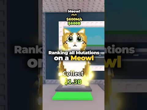 Ranking All Mutations on a Meowl in Steal a Brainrot #roblox #stealabrainrot #meowl