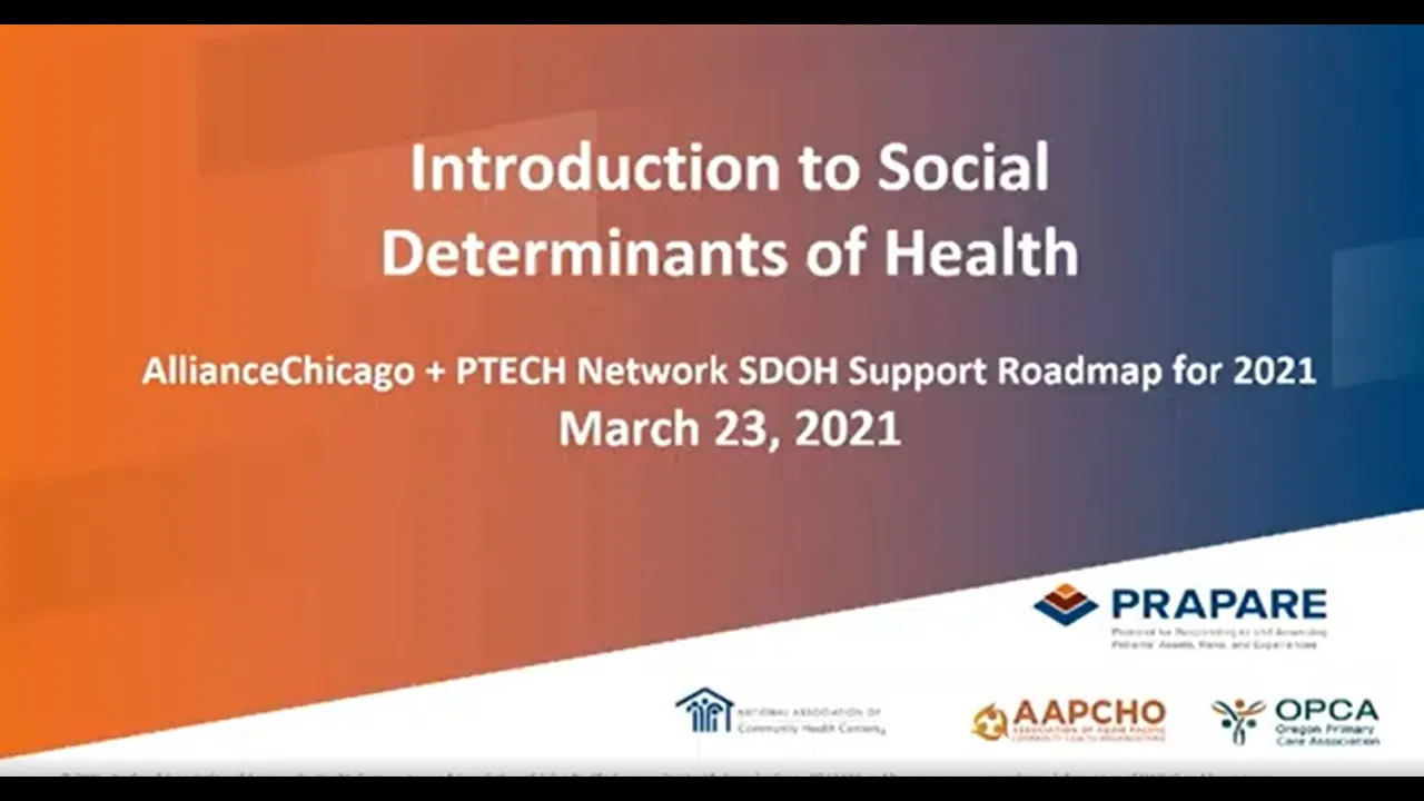 Introduction to Social Determinants of Health Webinar