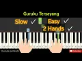 Guruku Tersayang | piano slow tutorial Level 1