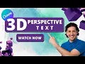 How to Create Stunning 3D Perspective Text in Canva Easy Canva Text Effect Tutorial