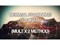 Converting Decimal Fractions To Binary Multiply By 2 Method
