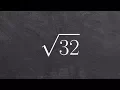 Use Prime Factorization to Simplify the Square Root of a Number sqrt 32