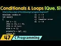 Conditionals and Loops Solved Problem 5