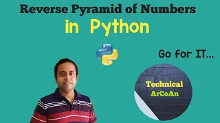 Reverse Pyramid of Numbers in Python Number Pattern Problem Python Language