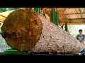 Download Lagu Spektakuler! Cutting giant mahogany logs at the sawmill 