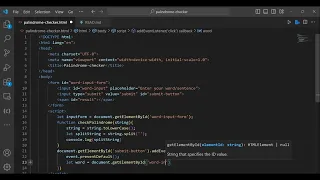 palindrome-checker html javascript beginner project