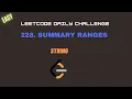Leetcode 228 Summary Ranges Easy Leetcode Daily Challenge
