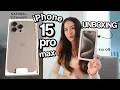 Download Lagu iPhone 15 Pro Max UNBOXING \u0026 First Impressions (case haul + camera test)