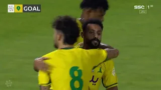    هدف الخليج الأول منصور حمزي     الاهلي الخليج  دوري روشن السعودي دندنها