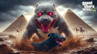 PİTBULL TERMİNATÖR PİRAMİTLERİN KRALI KABUS'LA TEK BAŞINA DÖVÜŞÜYOR! - GTA 5 PİTBULL'UN HAYATI