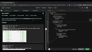 Sort a Stack GeeksforGeeks GFG Solution in C Stack Recursion DSA