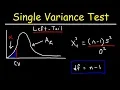 Chi Square Distribution Test of a Single Variance or Standard Deviation