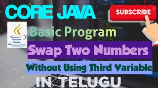 14 Swap two numbers without using third variable Core Java Basic Programs Telugu