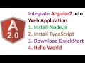 Angular 2 Integrate Angular with ASP NET Web Application