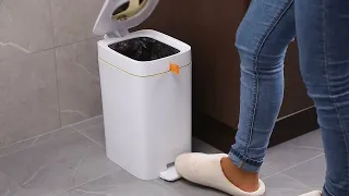 Trash can Joybos 4 Gallon Rectangular Drawstring Packing Step Can