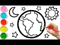 Drawing Painting and Coloring Earth for Kids Toddlers Basic Picture Tips